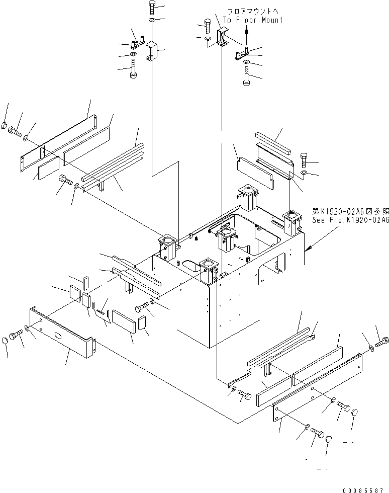 Excavators Komatsu / PC1250-8R S/N 35001-35200 (EGR-LESS)(pc12504c) / CAB COVER (FOR 1000MM HIGH CAB)(#35001-)(241110 : K1920-01A6)