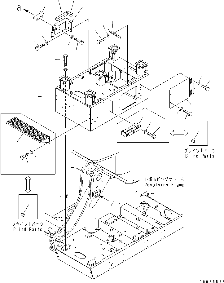 Excavators Komatsu / PC1250-8R S/N 35001-35200 (EGR-LESS)(pc12504c) / CAB COVER (CAB MOUNT) (FOR 600MM HIGH CAB)(#35030-)(241130 : K1920-02A4A)