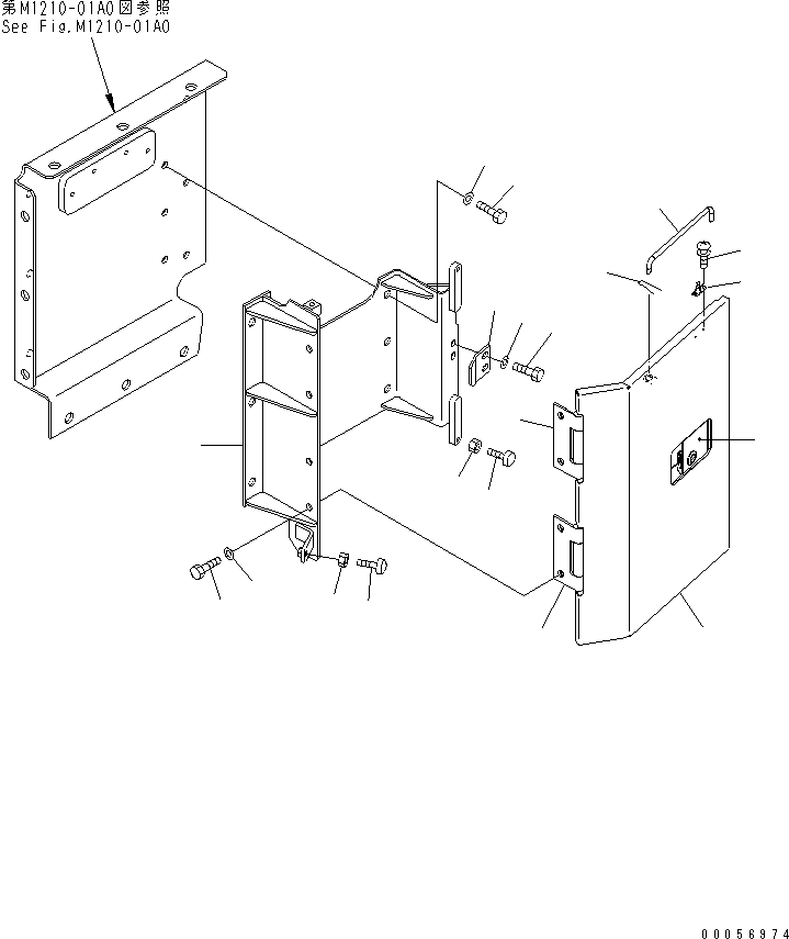 Excavators Komatsu / PC1250-8R S/N 35001-35200 (EGR-LESS)(pc12504c) / COVER (MACHINE CAB) (2/2)(#35001-)(270170 : M1210-02A0)