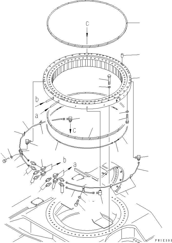 Excavators Komatsu / PC1250-8R S/N 35001-35200 (EGR-LESS)(pc12504c) / SWING CIRCLE(#35001-)(300010 : N1110-01A0)