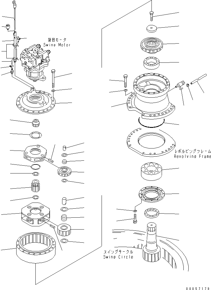 Excavators Komatsu / PC1250-8R S/N 35001-35200 (EGR-LESS)(pc12504c) / SWING MACHINERY (REAR)(#35001-35016)(300050 : N1210-02A0)