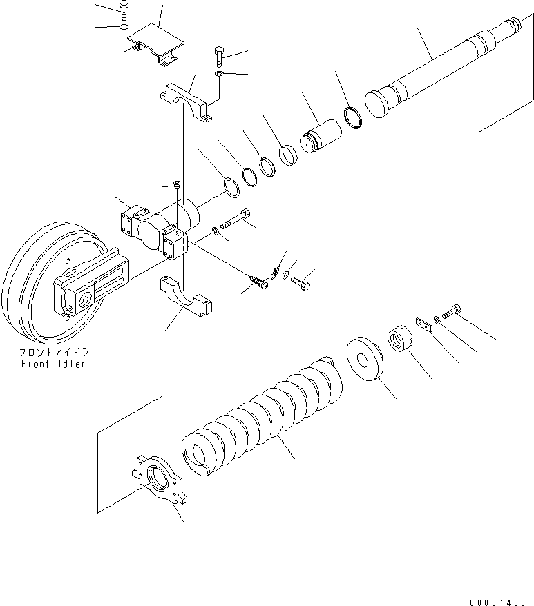 Excavators Komatsu / PC1250-8R S/N 35001-35200 (EGR-LESS)(pc12504c) / TRACK FRAME (IDLER CUSHION) (L.H.)(#35001-)(360080 : R1120-03A0)