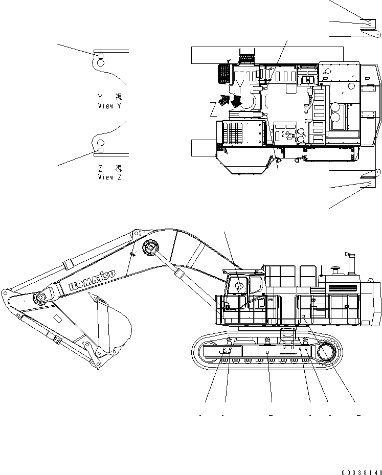 Excavators Komatsu / PC1250-8R S/N 35001-35200 (EGR-LESS)(pc12504c) / LIFTING POINT DECAL (ENGLISH)(#35001-)(420360 : U0400-01A1)