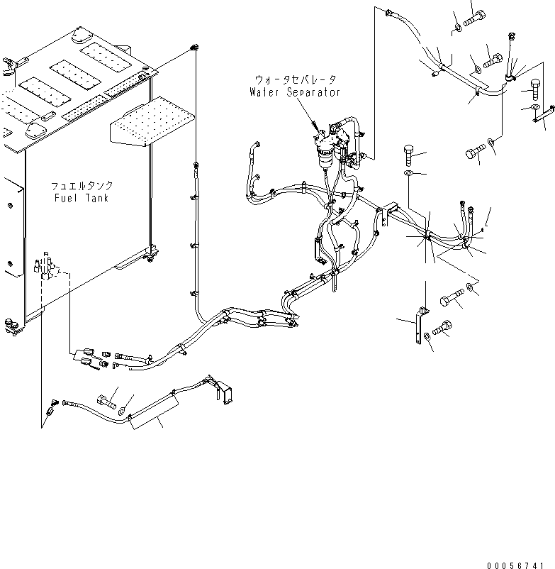 Excavators Komatsu / PC1250SP-8R S/N 35001-35200 (W/O EGR, +55C DEGREE)(pc12507c) / FUEL LINE (CLAMP) (1/2)(#35001-)(090050 : D0200-02A0)
