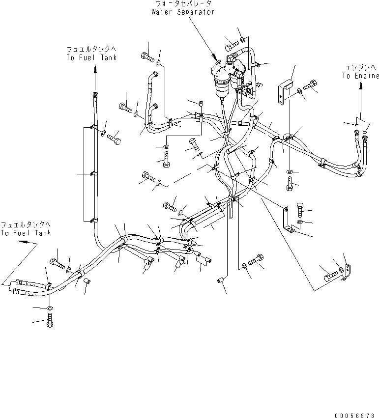 Excavators Komatsu / PC1250SP-8R S/N 35001-35200 (W/O EGR, +55C DEGREE)(pc12507c) / FUEL LINE (CLAMP) (2/2)(#35001-)(090060 : D0200-03A0)