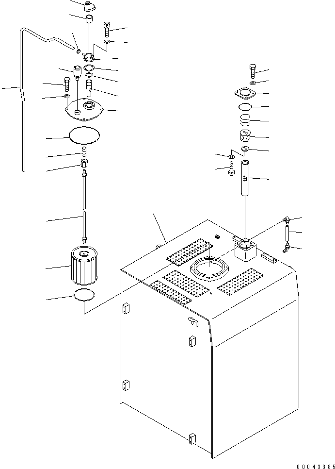 Excavators Komatsu / PC1250SP-8R S/N 35001-35200 (W/O EGR, +55C DEGREE)(pc12507c) / HYDRAULIC TANK(#35001-)(180010 : H0110-01A0)