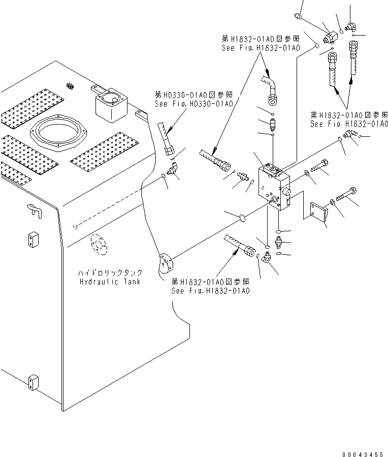 Excavators Komatsu / PC1250SP-8R S/N 35001-35200 (W/O EGR, +55C DEGREE)(pc12507c) / HYDRAULIC TANK (RELIEF VALVE)(#35001-)(180040 : H0110-03A0)