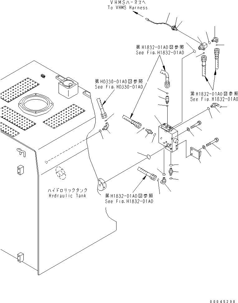 Excavators Komatsu / PC1250SP-8R S/N 35001-35200 (W/O EGR, +55C DEGREE)(pc12507c) / HYDRAULIC TANK (RELIEF VALVE) (VHMS)(#35001-)(180050 : H0110-03A1)