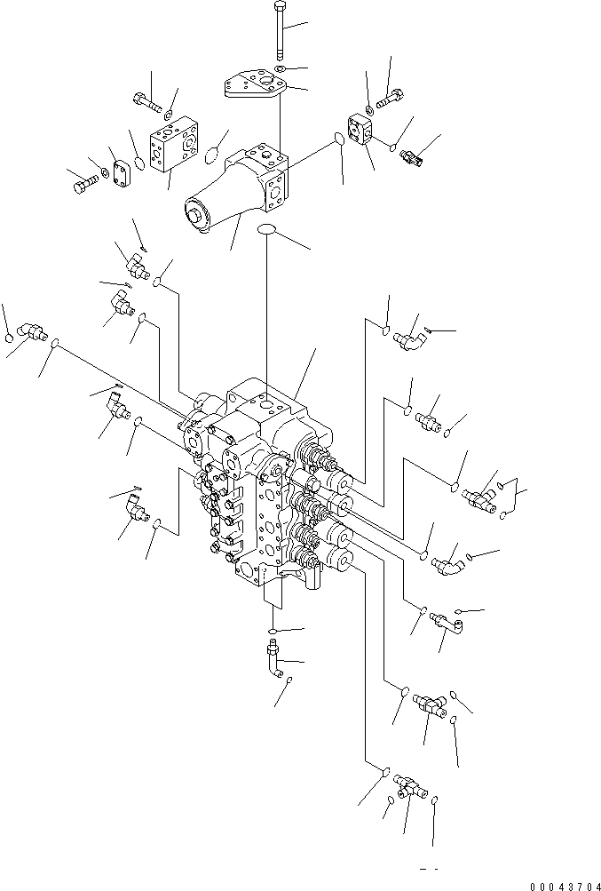 Excavators Komatsu / PC1250SP-8R S/N 35001-35200 (W/O EGR, +55C DEGREE)(pc12507c) / MAIN VALVE (NO.2 VALVE AND JOINT PARTS)(#35001-)(180090 : H0120-02A0)