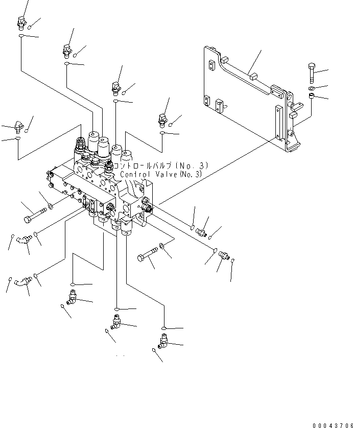 Excavators Komatsu / PC1250SP-8R S/N 35001-35200 (W/O EGR, +55C DEGREE)(pc12507c) / SWING CONTROL VALVE (JOINT PARTS)(#35001-)(180120 : H0121-02A0)