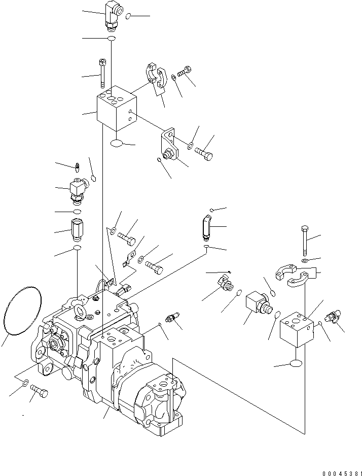 Excavators Komatsu / PC1250SP-8R S/N 35001-35200 (W/O EGR, +55C DEGREE)(pc12507c) / GEAR PUMP (JOINT PARTS)(#35001-)(180170 : H0240-01A0)