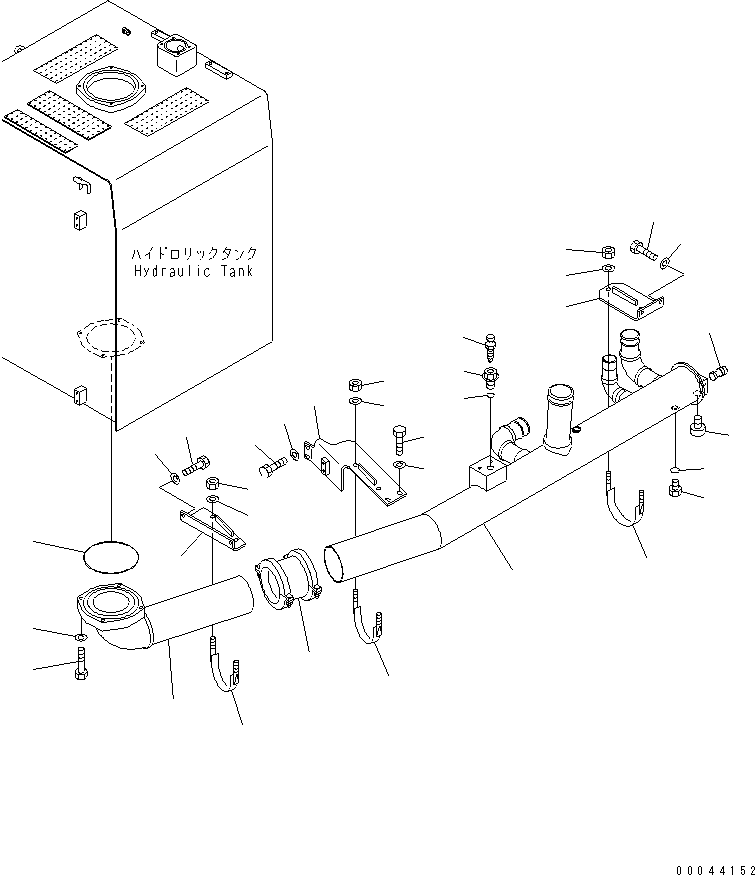 Excavators Komatsu / PC1250SP-8R S/N 35001-35200 (W/O EGR, +55C DEGREE)(pc12507c) / SUCTION LINE (TANK LINE)(#35017-)(180210 : H0311-03A0A)