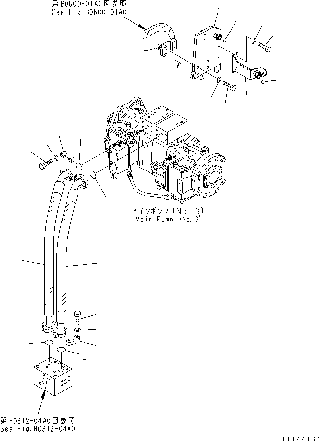 Excavators Komatsu / PC1250SP-8R S/N 35001-35200 (W/O EGR, +55C DEGREE)(pc12507c) / DELIVERY LINE (NO.3 PUMP)(#35001-)(180250 : H0312-02A0)