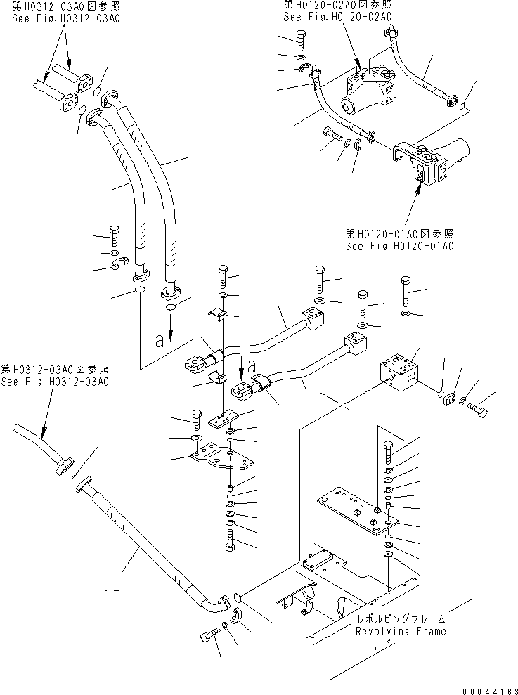 Excavators Komatsu / PC1250SP-8R S/N 35001-35200 (W/O EGR, +55C DEGREE)(pc12507c) / DELIVERY LINE (PIPING AND VALVE BRANCH)(#35001-)(180270 : H0312-04A0)