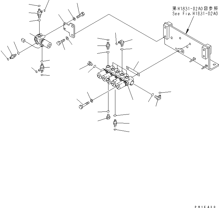 Excavators Komatsu / PC1250SP-8R S/N 35001-35200 (W/O EGR, +55C DEGREE)(pc12507c) / SOLENOID VALVE (VALVE)(#35001-)(180610 : H1831-01A0)