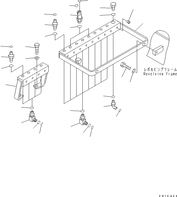 Excavators Komatsu / PC1250SP-8R S/N 35001-35200 (W/O EGR, +55C DEGREE)(pc12507c) / PPC LINE JOINT (JOINT ?DECK)(#35001-)(180660 : H1835-01A0)