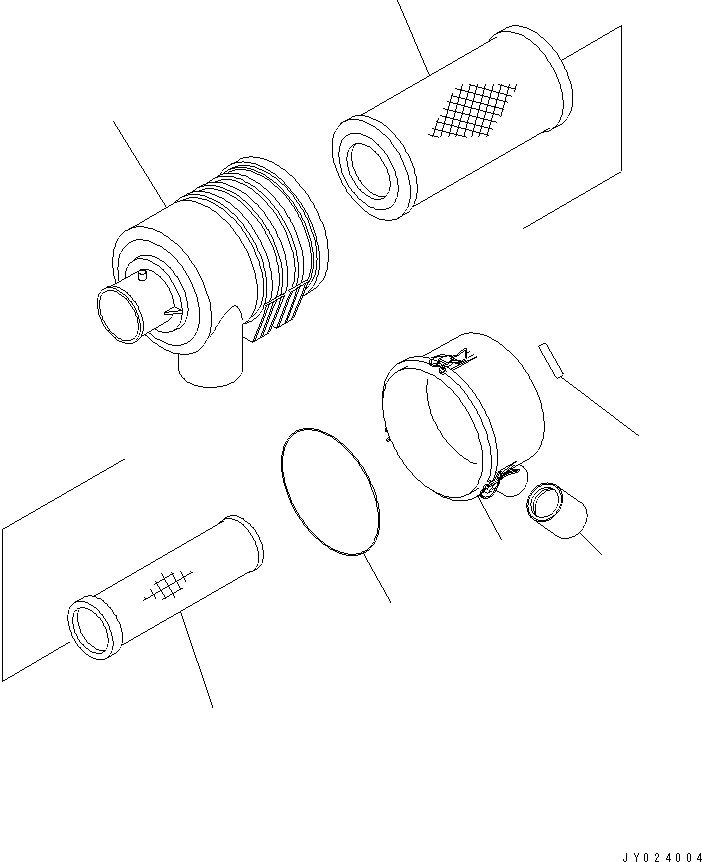 Excavators Komatsu / PC128US-2 S/N 5001-9500 (For EU)(pc128u0c) / AIR CLEANER (INNER PARTS)(#5001-)(030040 : B0200-51A0)