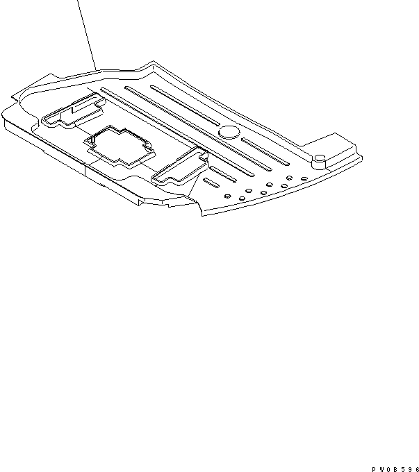Excavators Komatsu / PC128US-2 S/N 5001-9500 (For EU)(pc128u0c) / FLOOR MAT (FOR 2-ACTUATER ATTACHMENT)(#5001-7730)(210480 : K0310-01A4)