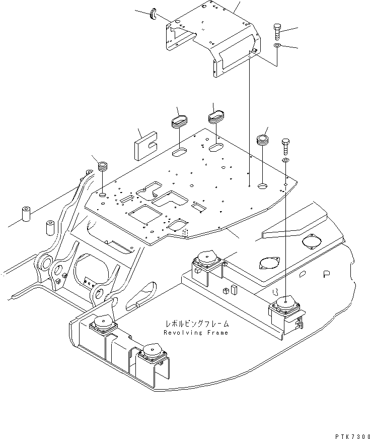 Excavators Komatsu / PC128US-2 S/N 5001-9500 (For EU)(pc128u0c) / FLOOR FRAME (FLOOR FRAME)(#5001-7730)(210620 : K1110-01A0)