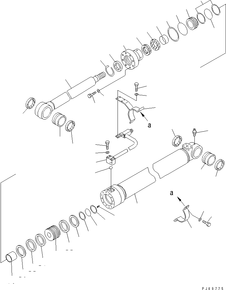 Excavators Komatsu / PC128US-2 S/N 5001-9500 (For EU)(pc128u0c) / BOOM CYLINDER (INNER PARTS) (WITH DRIFT PREVENTIVE VALVE)(#5001-)(450140 : Y1620-01A4)