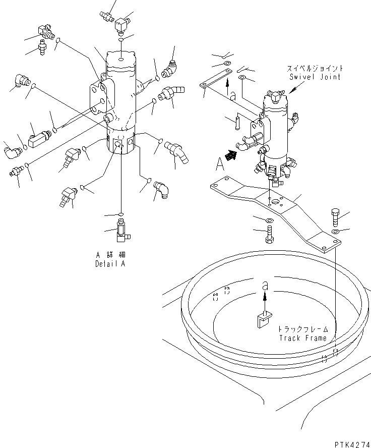 Excavators Komatsu / PC128US-1 S/N 1001-UP(pc128u0r) / SWIVEL JOINT (RELATED PARTS) (BLADE)(270050 : N1310-01A0)