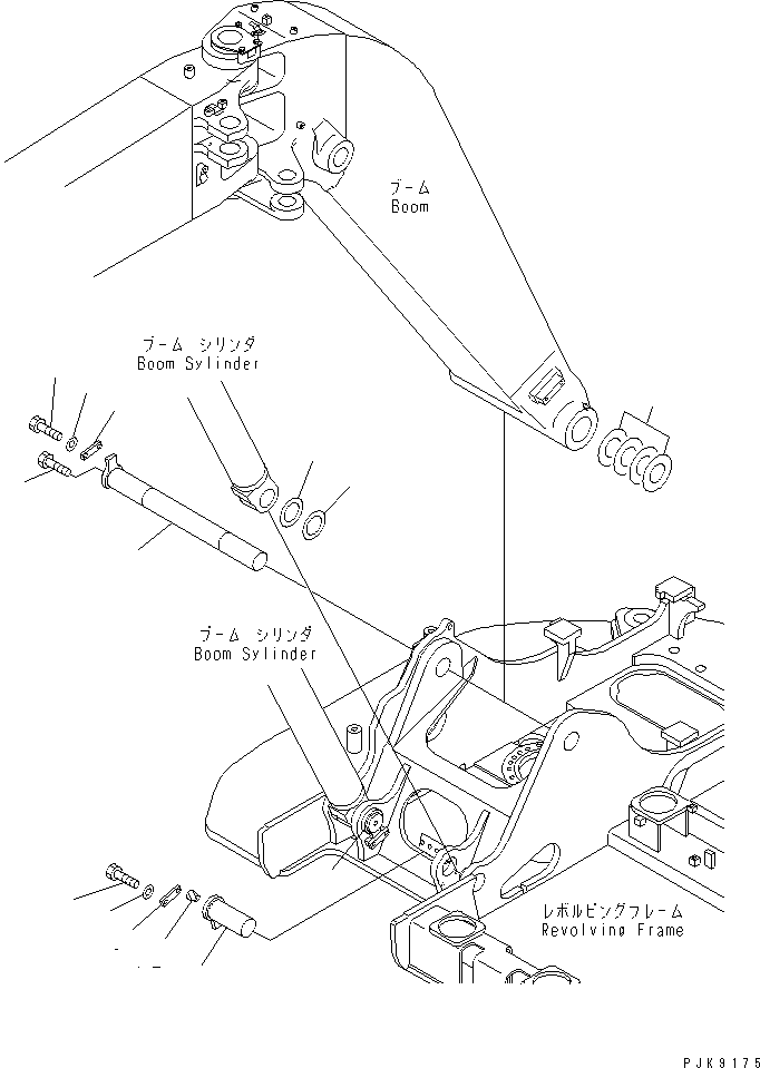 Excavators Komatsu / PC128UU-2 S/N 5001-UP(pc128u1r) / BOOM FOOT PIN(180020 : J1310-01A0)