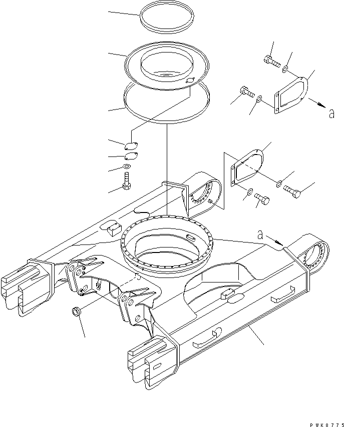 Excavators Komatsu / PC128UU-2 S/N 5001-UP(pc128u1r) / TRACK FRAME (FOR BLADE)(330160 : R1100-01A1)