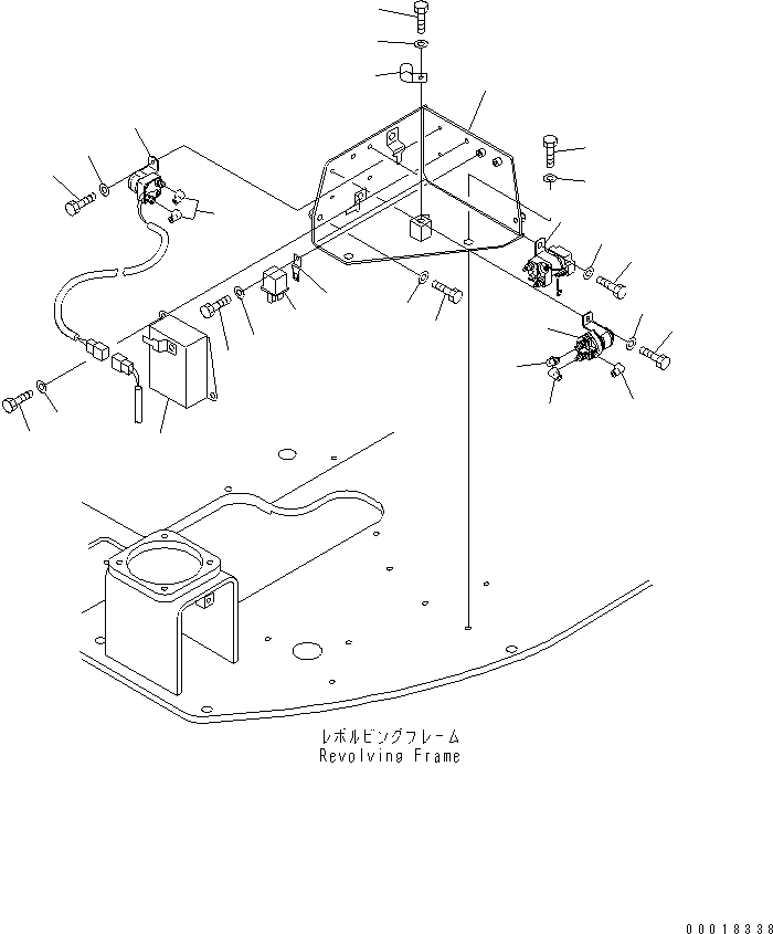 Komatsu parts book diagram for PC128US-2-A S/N 9501-UP: VEHICLE ELECTRICAL (RELAY)