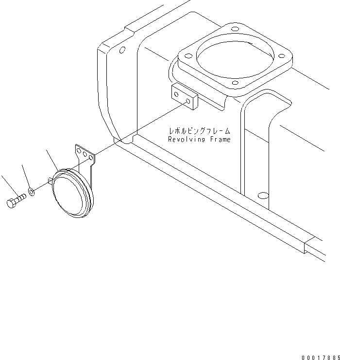 Komatsu parts book diagram for PC128US-2-A S/N 9501-UP: HORN