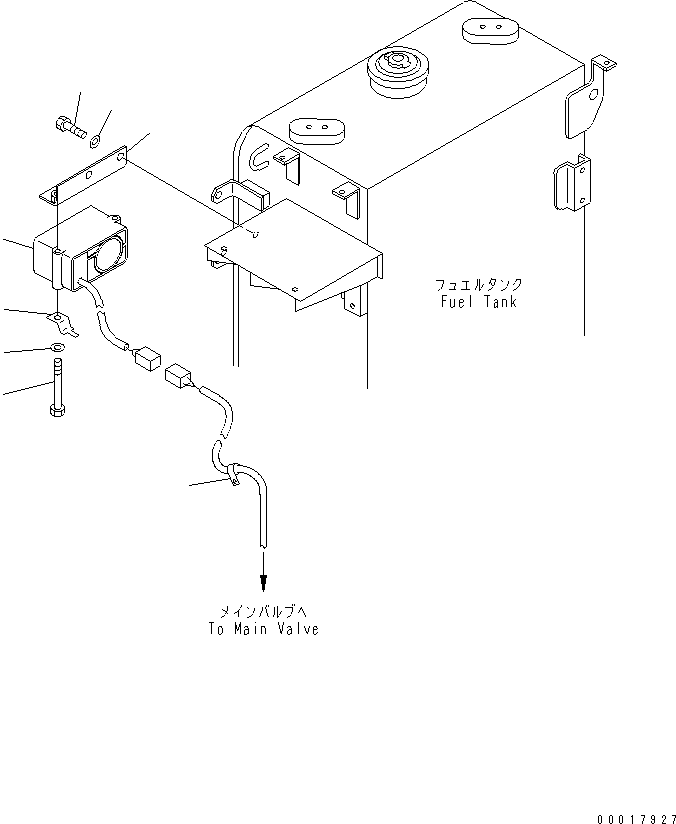 Komatsu parts book diagram for PC128US-2-A S/N 9501-UP: TRAVEL ALARM