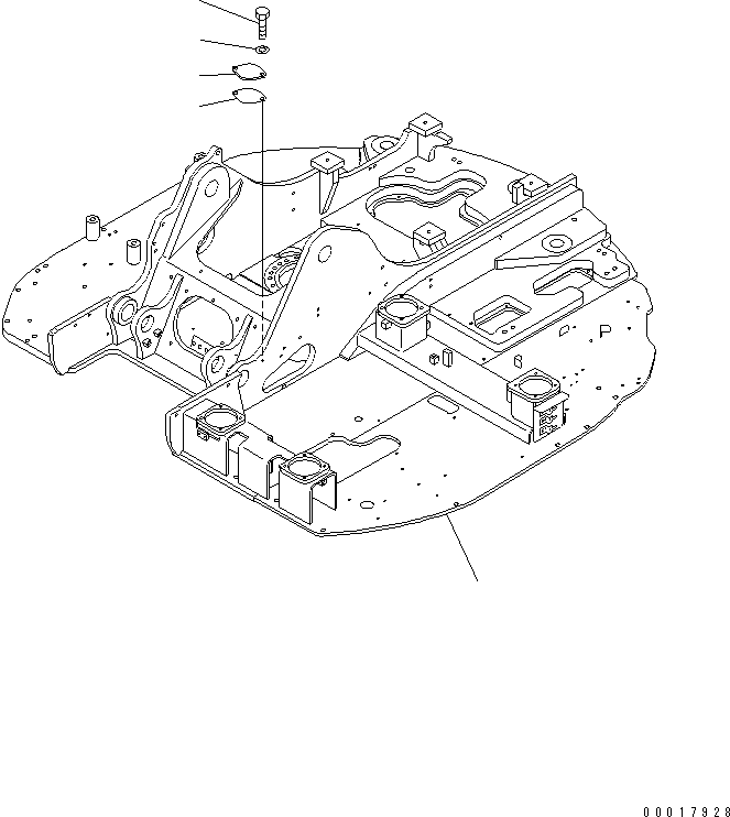 Komatsu parts book diagram for PC128US-2-A S/N 9501-UP: REVOLVING FRAME