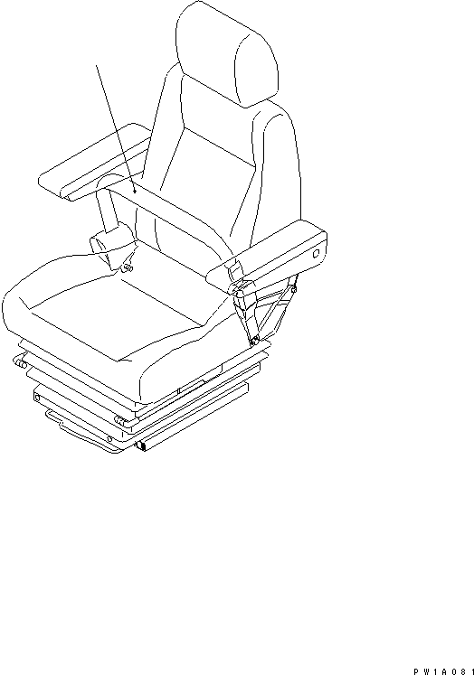 Komatsu parts book diagram for PC128US-2-A S/N 9501-UP: SEAT BELT (2INCH) (REWIND)