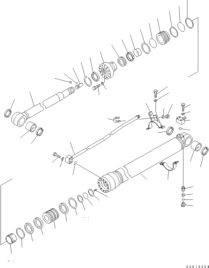 Excavators Komatsu / PC128US-2-A S/N 9501-UP(pc128u2r) / ARM CYLINDER (INNER PARTS)(450120 : Y1620-11A0)