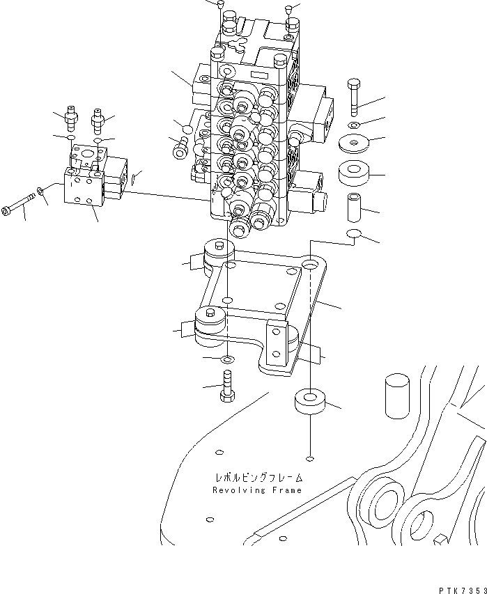Excavators Komatsu / PC128US-2 S/N 5001-9500 (For North America)(pc128usc) / MAIN VALVE (BRACKET AND MOUNT)(#5001-)(150020 : H0120-01A0)