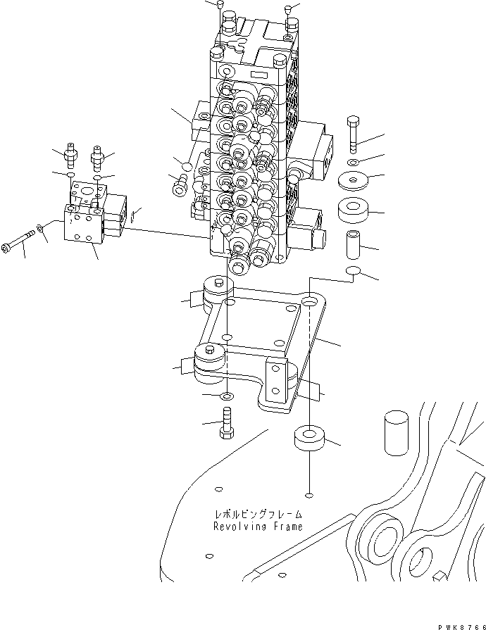 Excavators Komatsu / PC128US-2 S/N 5001-9500 (For North America)(pc128usc) / MAIN VALVE (BRACKET AND MOUNT) (FOR ATTACHMENT AND BLADE)(#5001-)(150050 : H0120-01A3)