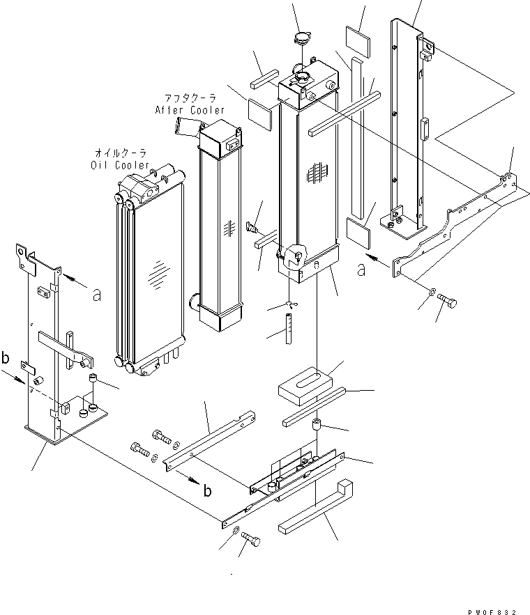 Excavators Komatsu / PC128US-2 S/N 5001-9500(pc128usr) / COOLING (RADIATOR) (AUTO DECEL)(#8101-)(060030 : C0100-01B0B)
