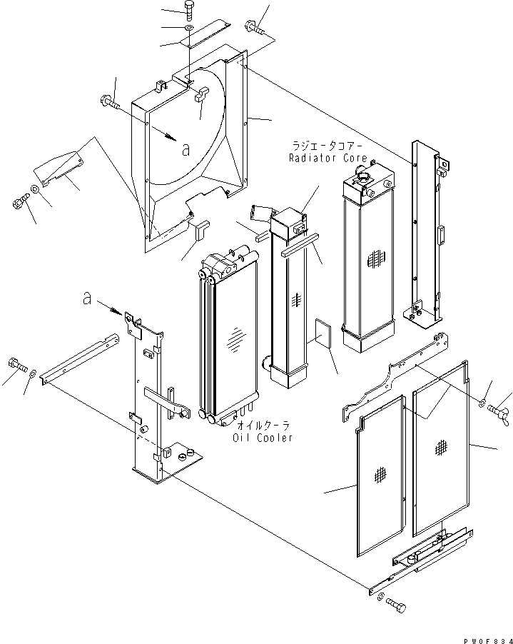 Excavators Komatsu / PC128US-2 S/N 5001-9500(pc128usr) / COOLING (AFTER COOLER) (AUTO DECEL)(#8101-)(060070 : C0100-03B0B)