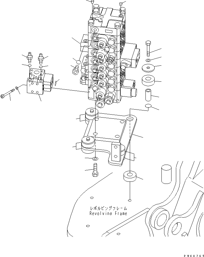 Excavators Komatsu / PC128US-2 S/N 5001-9500(pc128usr) / MAIN VALVE (BRACKET AND MOUNT) (FOR BLADE)(#5001-)(150050 : H0120-01A2)