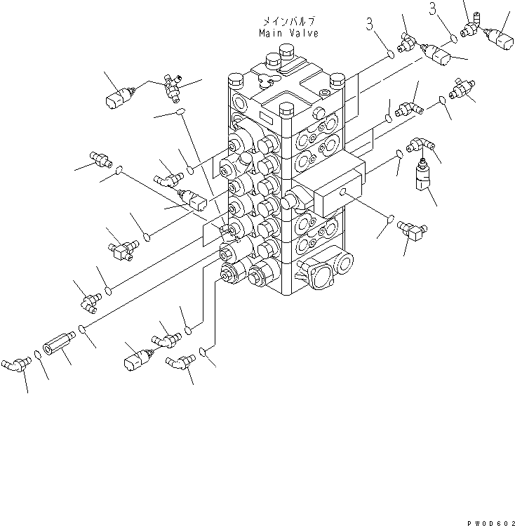 Excavators Komatsu / PC128US-2 S/N 5001-9500(pc128usr) / ARM AND BUCKET LINE (2/3) (MULTI PATTERN)(#7301-)(150300 : H1220-02B9A)
