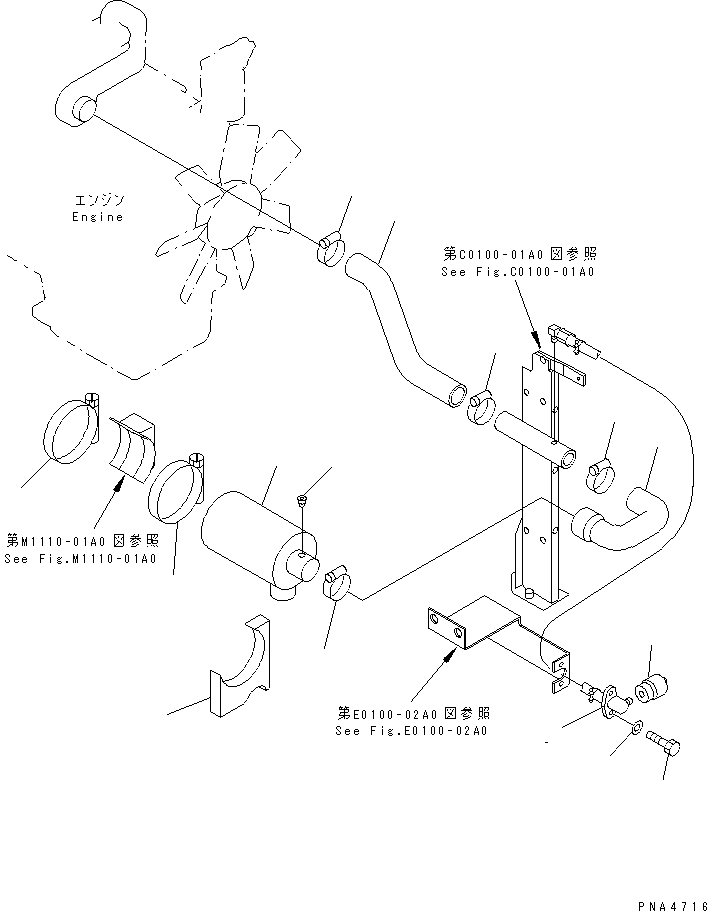Komatsu parts book diagram for PC128UU-1 S/N 1001-UP: AIR CLEANER (SINGLE ELEMENT)(#1001-2346)