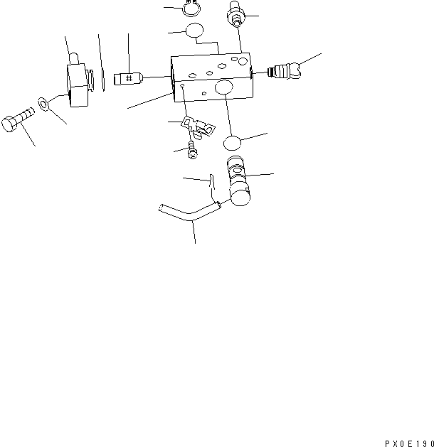 Komatsu parts book diagram for PC128UU-1 S/N 1001-UP: FUEL TANK (VALVE)(#2347-)
