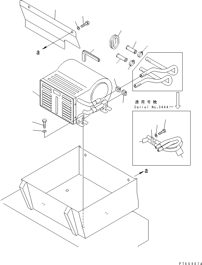 Komatsu parts book diagram for PC128UU-1 S/N 1001-UP: FLOOR FRAME (CAR HEATER AND MOUNTING)