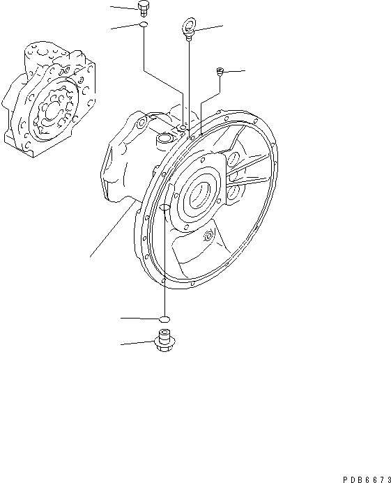 Komatsu parts book diagram for PC128UU-1 S/N 1001-UP: MAIN PUMP (1/9)(#1001-2346)