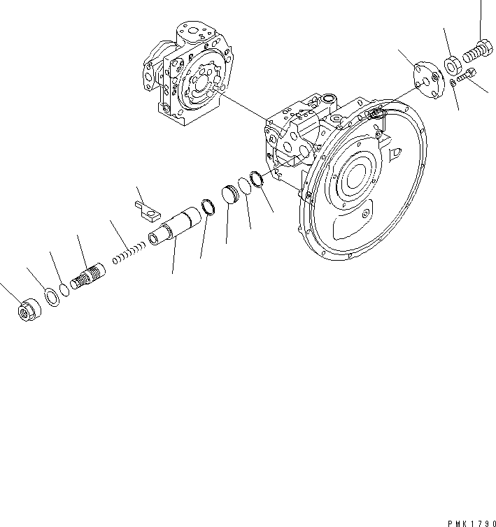 Komatsu parts book diagram for PC128UU-1 S/N 1001-UP: MAIN PUMP (4/10)(#2347-)