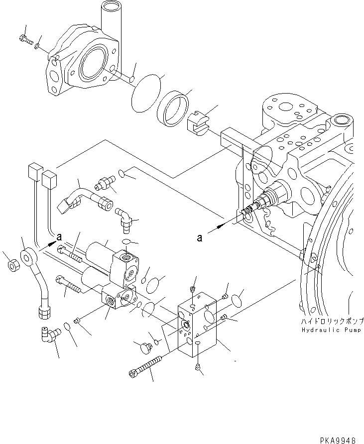Komatsu parts book diagram for PC128UU-1 S/N 1001-UP: MAIN PUMP (10/10)(#2347-)