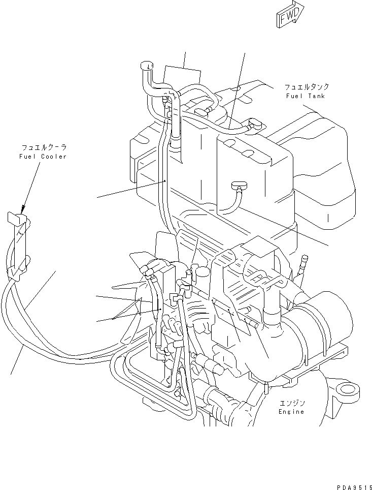 Komatsu parts book diagram for PC128UU-1 S/N 1001-UP: PERIODICAL REPLACEMENT CRITICAL PARTS (1/2) (FUEL HOSE)(#1001-2346)