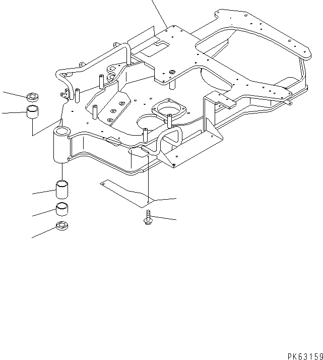 Komatsu parts book diagram for PC12R-8 S/N 10001-UP: REVOLVING FRAME (U.S.A. SPEC.)