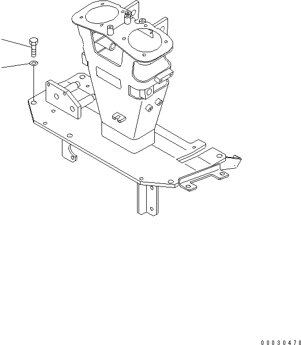 Komatsu parts book diagram for PC12R-8 S/N 10001-UP: TRAVEL CONTROL STAND MOUNTING PARTS