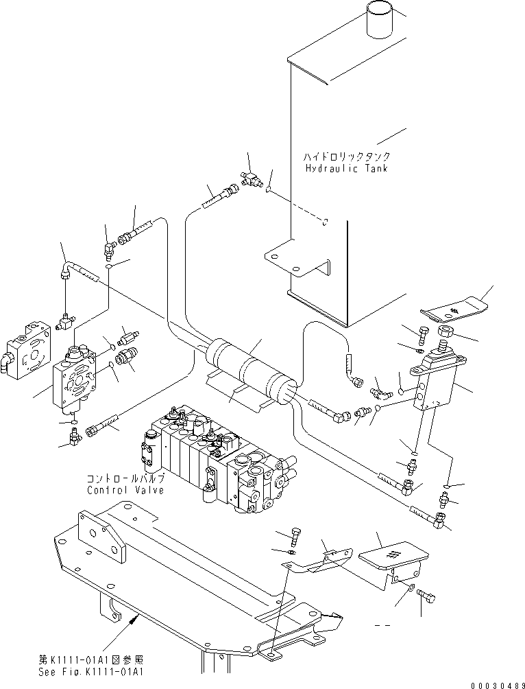 Komatsu parts book diagram for PC12R-8 S/N 10001-UP: ATTACHMENT CONTROL PEDAL AND TRAVEL CONTROL STAND MOUNTING PARTS (2WAY)