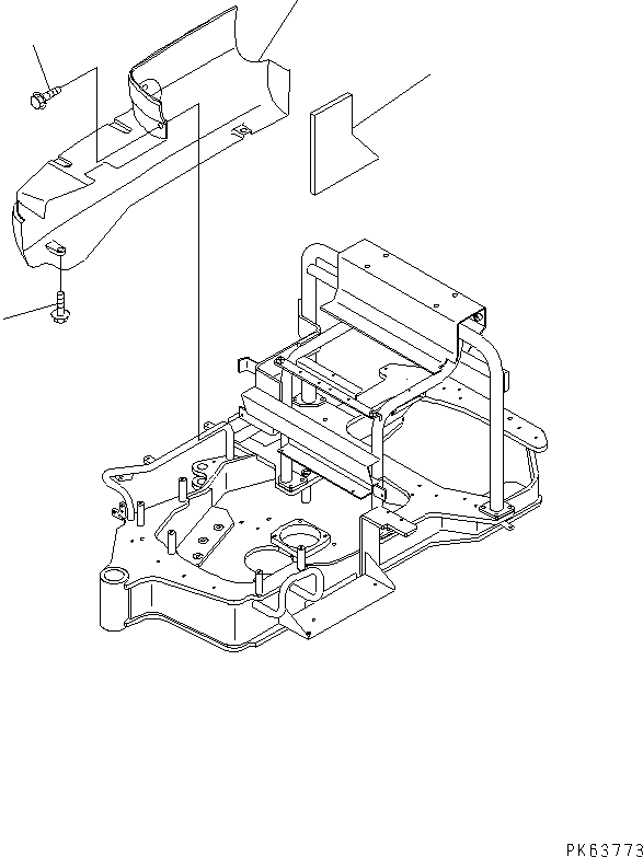 Komatsu parts book diagram for PC12R-8 S/N 10001-UP: RIGHT SIDE COVER (FOR CAR HEATER)